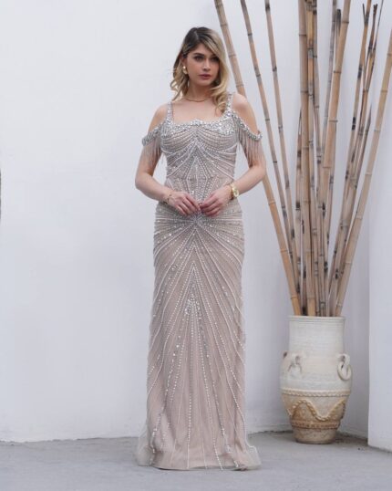 لباس مجلسی عربی فول سنگ و مروارید